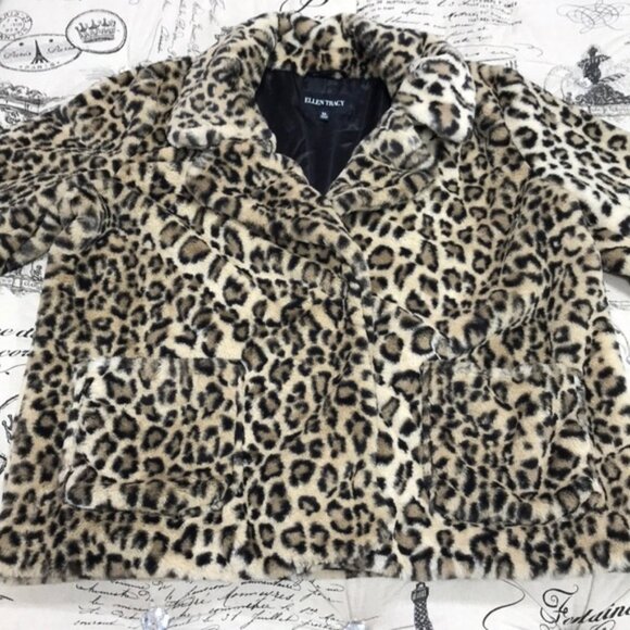 Ellen Tracy Faux Fur Jacket - Picture 3 of 6